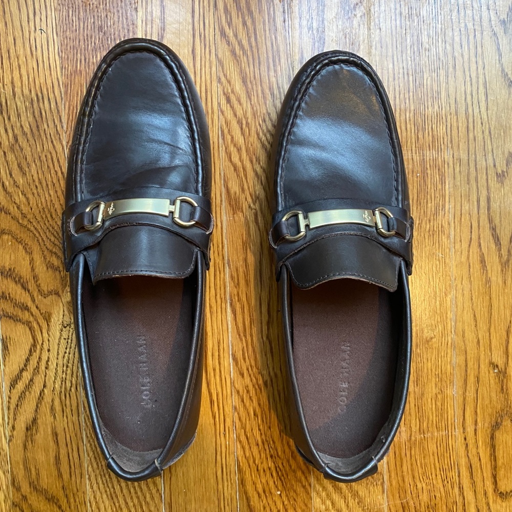 Men Cole Haan leather driving shoes. Size 10